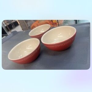 ZWILLING J.A. Henckels Red and Cream Bowl Trio